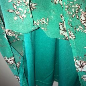 Paraella | Dresses | Paraella Green Floral Dress | Poshmark